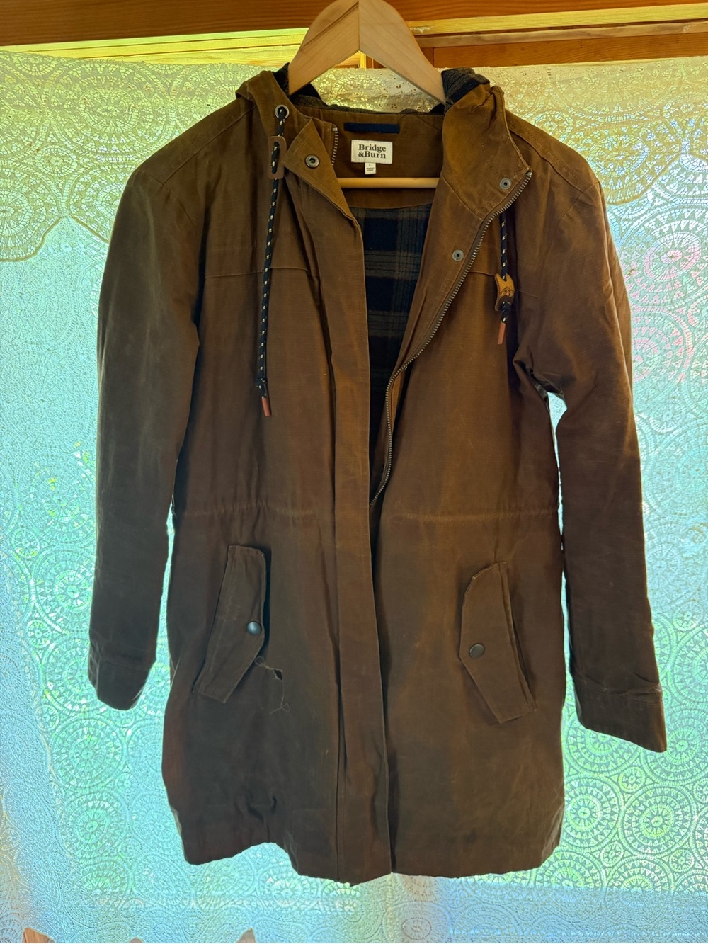 Bridge & Burn Women’s Brown Hooded Utility Jacket